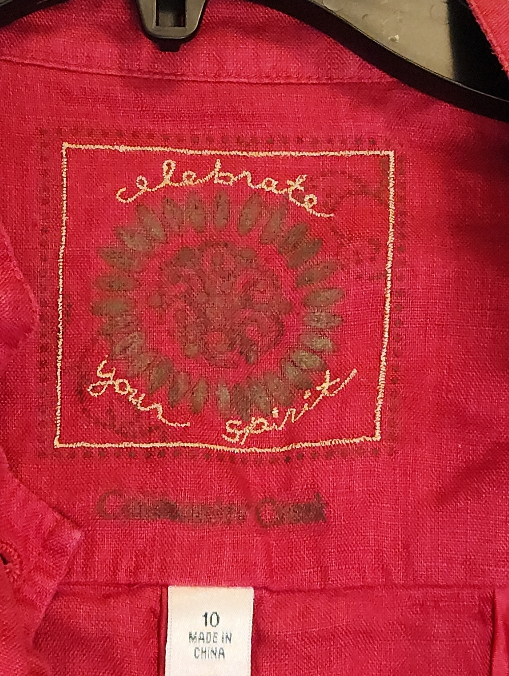 Coldwater Creek Celebrate Your Spirit Linen Button-up Jacket Size 10 - Picture 2 of 14